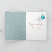 Carte Oiseaux de Noël sur une branche (Intérieur)