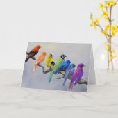 Carte Oiseaux de toutes les couleurs (Fleur jaune)