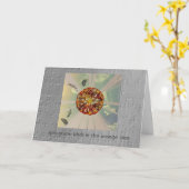 Carte oiseaux du printemps dans l'oranger (Fleur jaune)