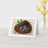 Carte Oiseaux d'une plume (Fleur jaune)