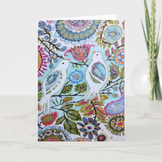 Carte Oiseaux en papier I (Devant)