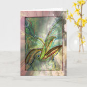 Carte "Oiseaux en vol" (Fleur jaune)