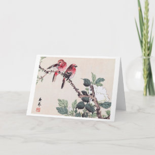 Carte Oiseaux et fleurs, Imao Keinen