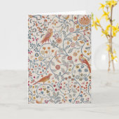 Carte Oiseaux et fleurs, William Morris (Fleur jaune)