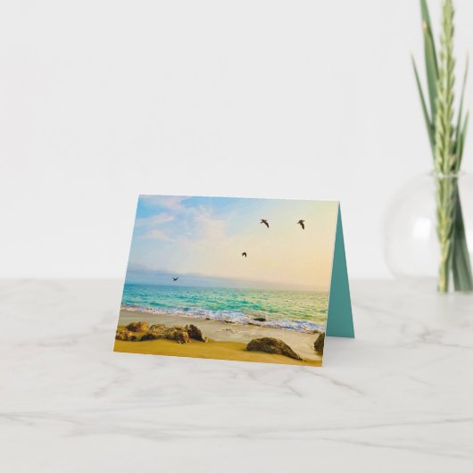 Carte Oiseaux et Plage (Devant)