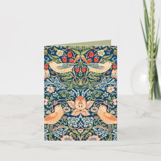 Carte Oiseaux & Fleurs Wm Morris Art avec Sentiment (Devant)
