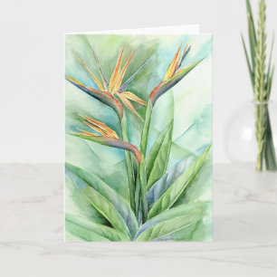 Carte Oiseaux Floraux Élégants De La Peinture Fleur Para
