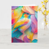 Carte Oiseaux Imaginaires Oiseaux de soie (Fleur jaune)