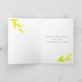 Carte Oiseaux Jaunes Bonne Ami d'Anniversaire (Intérieur)
