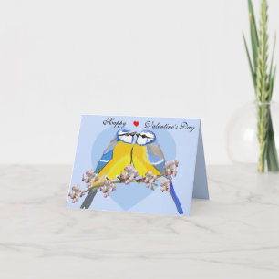 Carte Oiseaux romantiques, Cyanistes Caeruleus Saint-Val