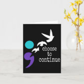 Carte Oiseaux Semicolon Cadeau Prévention Suicide Sensib (Fleur jaune)