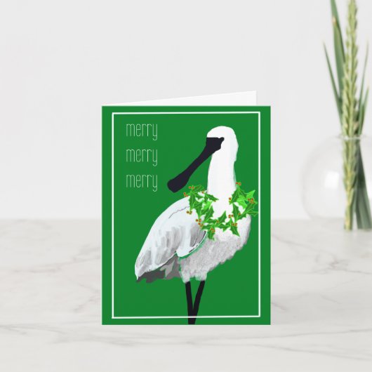 Carte Oiseaux - Spatule à face noire (Devant)