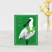 Carte Oiseaux - Spatule à face noire (Fleur jaune)