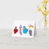 Carte Oiseaux sur fil (Fleur jaune)
