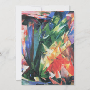 Carte Oiseaux (Vogel) par Franz Marc, Art Cubisme Vintag