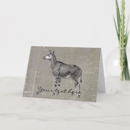 Carte Okapi vintage (Devant)