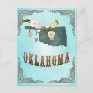 Carte Oklahoma Avec De Beaux Oiseaux
