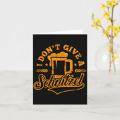 Carte Oktoberfes Je M'en Fous D'une Bière Schnitzel Homm (Fleur jaune)