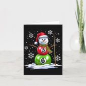 Carte Ol Game Snowman Billiards Player Funny Christmas (Devant)