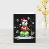 Carte Ol Game Snowman Billiards Player Funny Christmas (Fleur jaune)