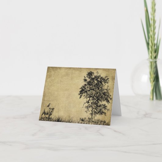 Carte Ol Tree, Sheep & Crow-Prim Lil Note (Devant)