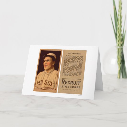 Carte Olaf Henriksen Red Sox Baseball 1912 (Devant)