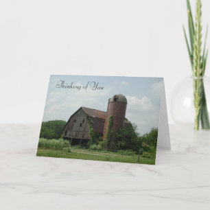 Carte Old Barn Thinking of You Greeting Card de Janz