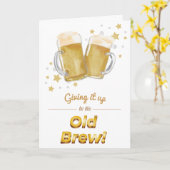 Carte "Old brew" Punny Beer Birthday Card (Fleur jaune)