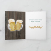 Carte "Old brew" Punny Beer Wood Birthday Card (Intérieur)