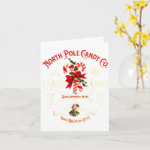 Carte Old Fashioned North Le Candy Cane Company Elf Chri (Fleur jaune)