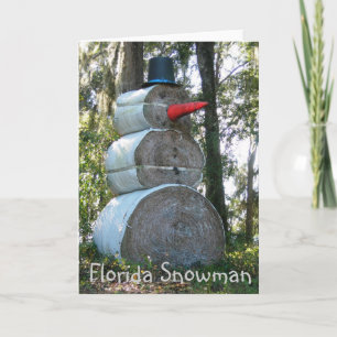 Carte Old Florida Snowman