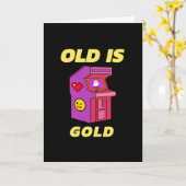 Carte Old is Gold Gamer (Fleur jaune)