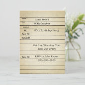 Carte Old Library 80th Birthday Party (Debout devant)