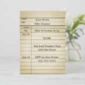 Carte Old Library 89th Birthday Party (Debout devant)