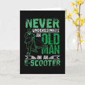 Carte Old Man On E-scooter (Fleur jaune)