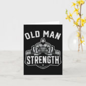 Carte Old Man Strength Funny Gym Motivation Workout Gift (Fleur jaune)