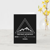 Carte Old Rag Mountain Randonnée Camping Vintage (Fleur jaune)