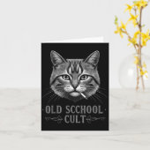 Carte Old Scchool Cult Funny Cat For Cool People And - F (Fleur jaune)