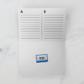 Carte Old Skool Dark Blue Cassette Mix Tape Greetings (Intérieur)