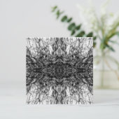 Carte Old Tree Bark Black And White Photo Pattern Design (Debout devant)