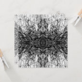 Carte Old Tree Bark Black And White Photo Pattern Design (Devant/Arrière en situation)