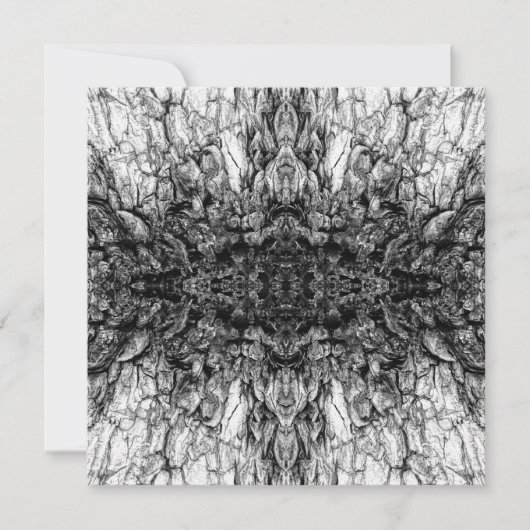 Carte Old Tree Bark Black And White Photo Pattern Design (Devant)