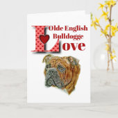 Carte Olde English Bulldogge (Fleur jaune)