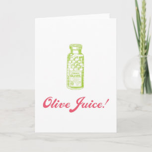 Carte olive de Saint-Valentin de jus