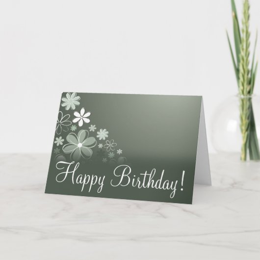 Carte Olive Floral "Carte Anniversaire" (Devant)