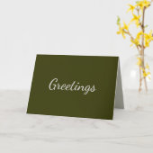 Carte Olive foncé (Fleur jaune)