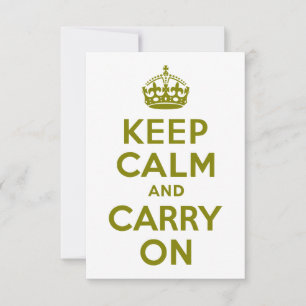 Carte Olive Gardez le calme et continuez