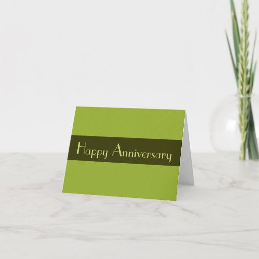 Carte Olive Green Joyeux anniversaire (Devant)