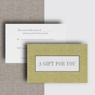 Carte Olive Green Linge sobre élégant look chic