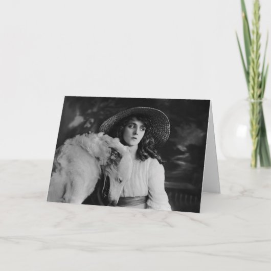 Carte Olive Thomas Avec Le Chien Rire. (Devant)